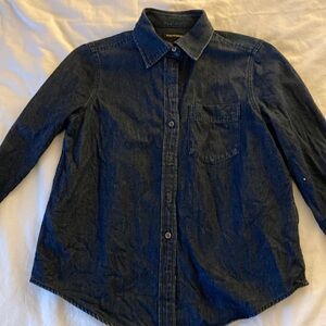 Banana republic classic dark indigo women’s denim shirt